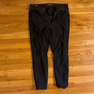 Sky high black distressed torrid jeans